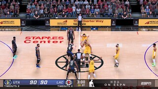 NBA 2K21 Modded Playoffs Showcase | Clippers vs Jazz | GAME 4 Highlights Overtime