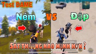 Phân Tích, So Sánh Test Dame Ném Và Đập Của Các Loại Vũ Khí Cận Chiến - PUBG Mobile.