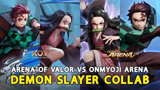 ARENA OF VALOR VS ONMYOJI ARENA DEMON SLAYER COLLABORATION TANJIRO NEZUKO KAMADO