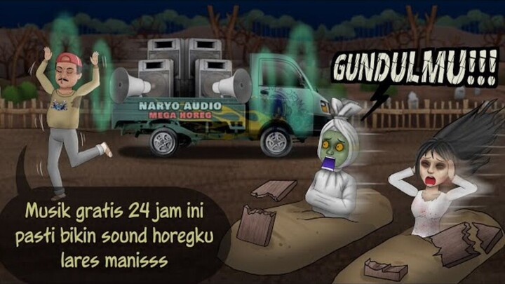 Hantu vs Sound Horeg  kampung setan auto budheg #HORORKOMEDI  Kartun Lucu, Anima