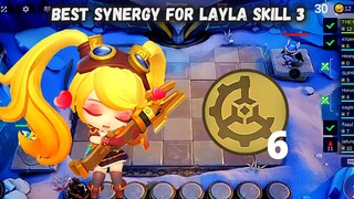 MAGIC CHESS NEW COMMANDER LAYLA SKILL 3 WITH MECH ERA SYNERGY IS INSANE | MAGIC CHESS BEST SYNERGY
