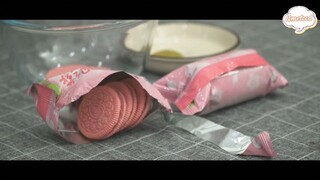 Bánh phô mai oreo hồng chanh sả 1 #amthuc