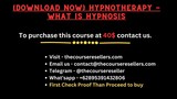 [Download Now] Hypnotherapy - What Is Hypnosis