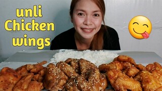 MUKBANG/UNLI CHICKEN WINGS,HONEY GARLIC,TEBASAKI AND ORIGINAL GLAZE