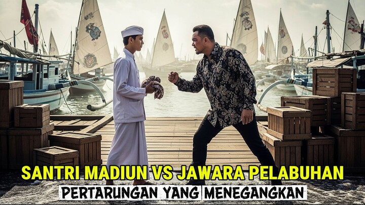 VIRAL!! SANTRI MADIUN VS JAWARA SOMBONG DI PELABUHAN CILACAP - PERTARUNGAN YANG