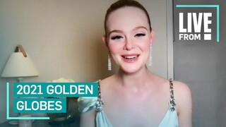 Elle Fanning Teases Secret TikTok Account at 2021 Golden Globes | E! Red Carpet & Award Shows