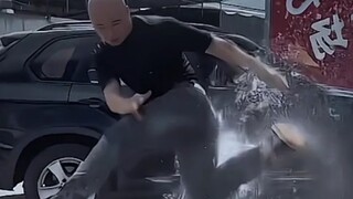 Flying kicks have now become an art form.