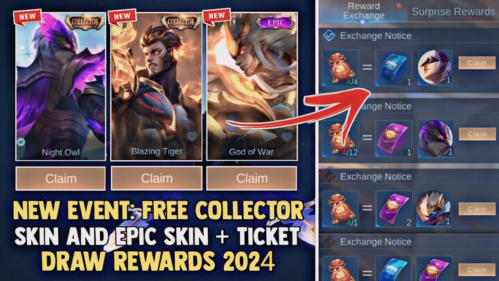 NEW WINTER BOX 2024! GET YOUR FREE COLLECTOR SKIN AND EPIC SKIN + TOKEN DRAWS! | MOBILE LEGENDS 2024