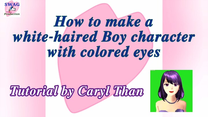 How to make a white-haired boy character with colored eyes