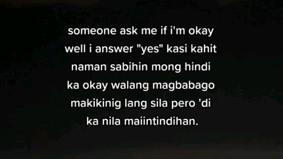 are you okay right now tell me?