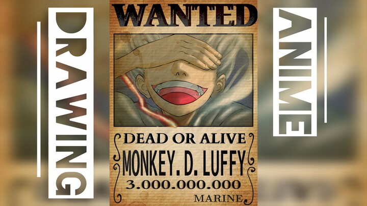 DRAWING ANIME ONE PIECE MONKEY.D.LUFFY part 4🎨🖌️
