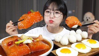 Cá hồi ướp nước tương - [Aejeong]