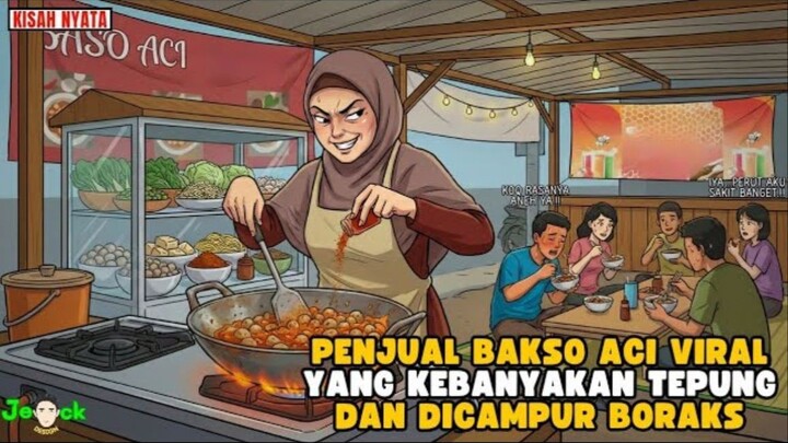 AZAB PENJUAL BAKSO ACI VIRAL YANG KEBANYAKAN TEPUNG DAN DICAMPUR BORAKS