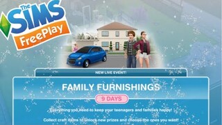 The Sims Freeplay Family Furnishings Live Event Full  Walk-Through