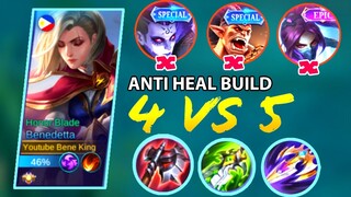 BENEDETTA ANTI HEAL BEST BUILD | MOBILE LEGENDS