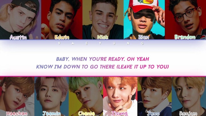 Bản phối hợp Up to You, nhóm nhạc nam Mỹ PRETTYMUCH ft. NCT DREAM Lời bài hát phân màu Hàn‑Vi‑Anh