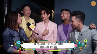 Sam Mangubat, Jeremy, Miko and Miguel tells about sharing stage with Angeline Quinto