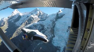 Red Bull Wingsuit Flying From An Aircraft 4000m In The Sky