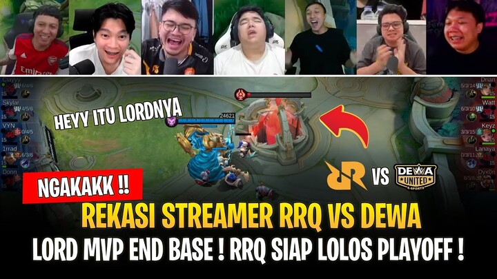 Lord MVP 🤣 RRQ Masih Ada Peluang Playoff ?! Reaksi Streamer RRQ vs DEWA MPL ID S13