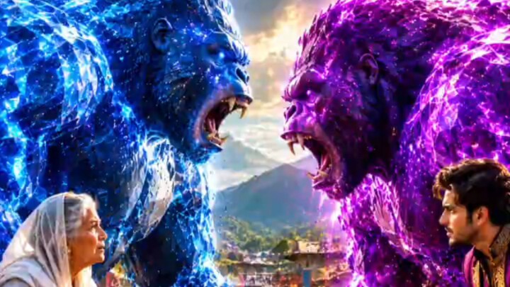 “Aasman Se Gire Do Magical Diamonds 😱 | Blue Gorilla vs Purple Gorilla#montagem