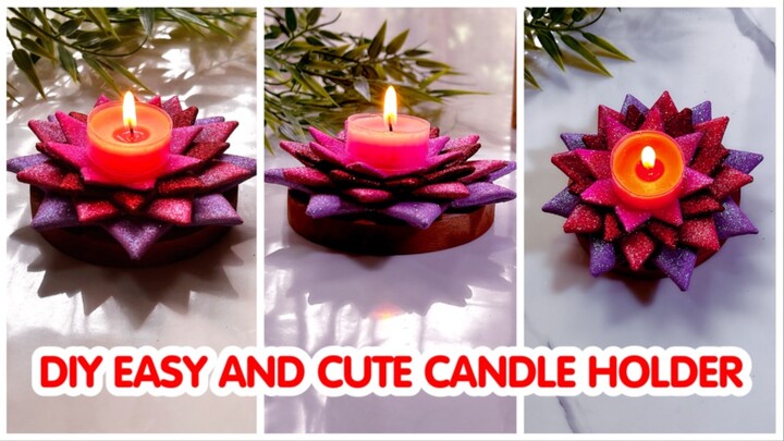 DIY Very easy & cute candle Holder 😍✨#dıy #craft #creative #crafting #fypシ