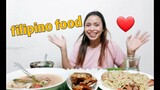 FILIPINO FOOD/SINIGANG NA PORK RIBS,GINATAANG CRAB AT LABONG AT FRIED TILAPIA