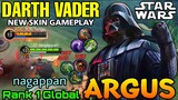 Darth Vader Argus New Skin MVP Play! Star Wars x MLBB! - Top 1 Global Argus by nagappan - MLBB