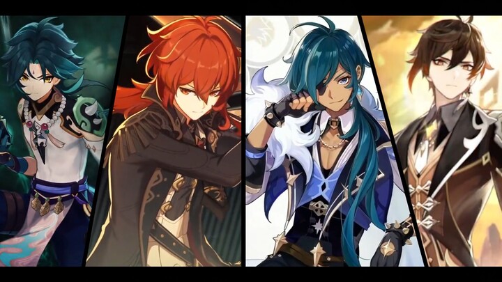 [Genshin Impact / , Diluc, Kaia, Zhongli] Romantis | Hanya saja aku ingin jatuh cinta padamu
