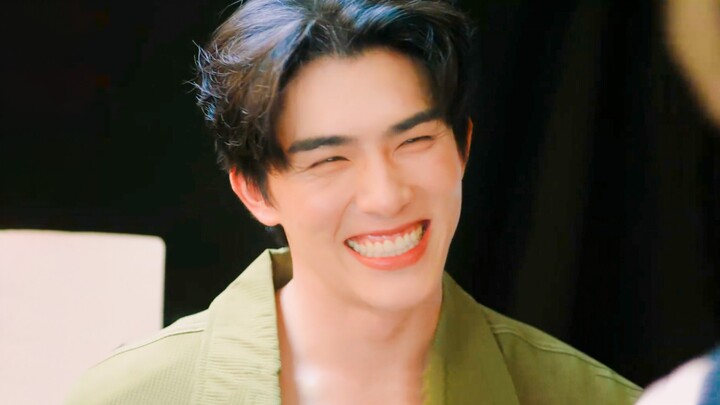 His face is cracked with laughter! Is this still the same aloof senior? Who are you? Get off him!