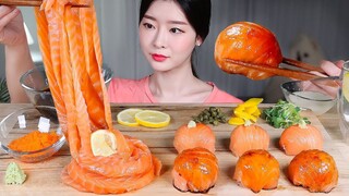 [Mukbang TV] - Sushi cá hồi | ASRM