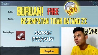 2500UC Perakun Gratis!!! Pubg Mobile Bagi-Bagi UC lagi Janga Sampai Ketinggalan!