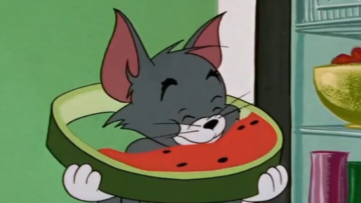 Has anyone ever tried Tom eating watermelon with it looped around his neck?