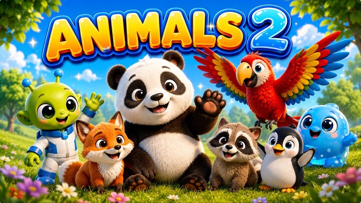 Nav & Bloop Meet More Animals! 🐼 | English for Kids