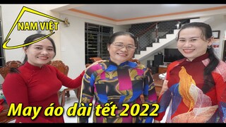 Xem Chị Sơn Ca may áo dài tết 2022 [Nam Việt 1803]