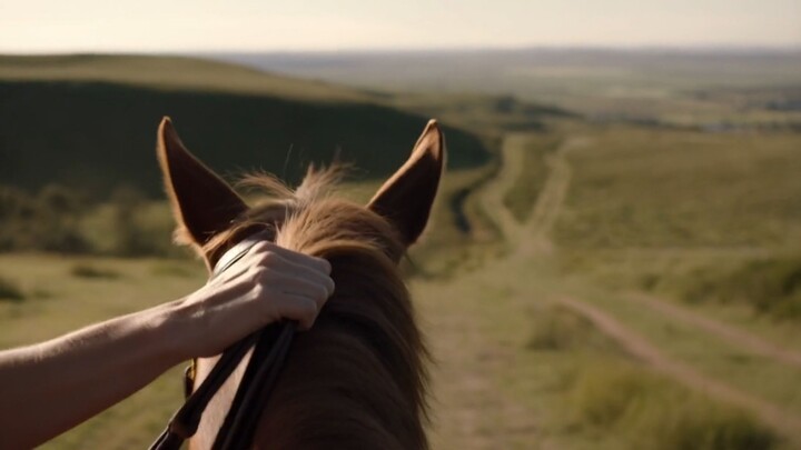 Escaping into the endless green 🌿🐴 Riding into the horizon