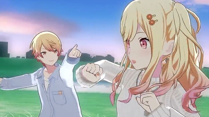 Saki dan Tsukasa dari “Okochama Sensou” mencoba menari! #TenmaSaki #TenmaTsukasa