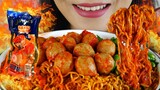 NENDANG ! BULAT BULAT  BAKSO HOT, DI LAHAP BARENG MIE GORENG NYEMEK PEDAS | EATING SOUNDS