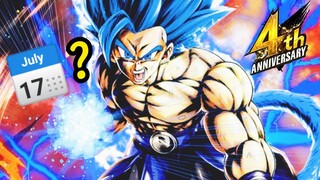 SUPER SAIYAN BLUE SHALLOT RELEASE DATE 🔥!? [Dragon Ball Legends 4th Anniversary Part 2]