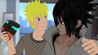 Naruto tries to get Sasuke to play games