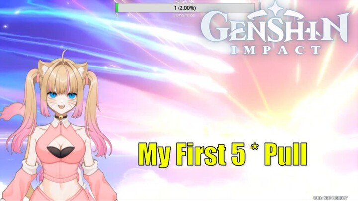 My first 5* Genshin Banner Pull, Milameowz - Genshin Impact