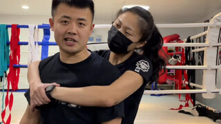 柔弱男子被女生抱住后该如何逃脱，不学后悔
