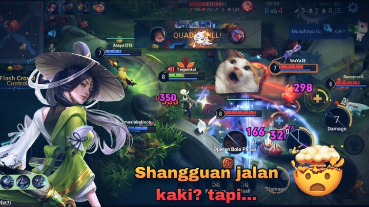 Shangguan kok jalan kaki??? 😦🤭