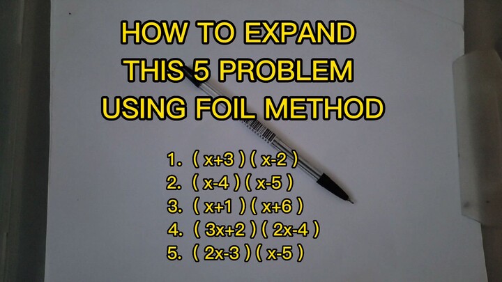 FOIL METHOD TUTORIAL
