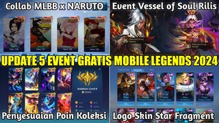 UPDATE COLLAB MLBB X NARUTO? EVENT SQUAD SKIN BARU, SISTEM KOLEKSI ORI SERVER, STAR FRAGMENT SHOP