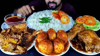 SPICY FULL DUCK CURRY, EGG MASALA CURRY, RICE, CHILI, SALAD, GRAVY MUKBANG ASMR EATING | #LiveToEATT