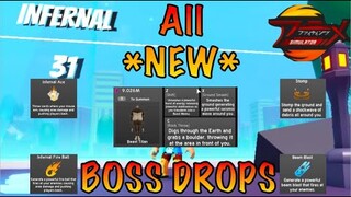 ALL 7 NEW BOSS DROPS UNLOCKED |FULL SHOWCASE|ANIME FIGHTING SIMULATOR