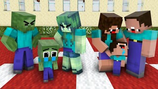 Monster School: Tiny Baby NOOB and Poor Dog help Baby Zombie - Sad Story - Minecraft Animation