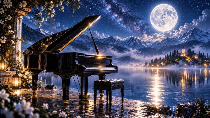 月光洒落在钢琴上|治愈系唯美钢琴曲・放松・学习・助眠 | Where the Moonlight Falls Upon the Piano