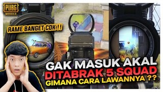 GAK MASUK AKAL MATCH INI , BISA2 NYA DITABRAK 5 SQUAD SEKALIGUS !! GILA RAME BANGET - PUBG MOBILE