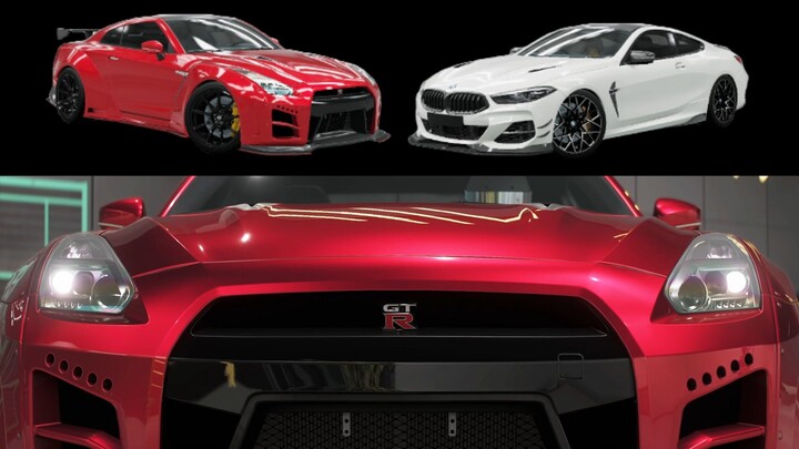 🔥 Nissan GT-R R35 vs BMW M8 🔥 Which One Would You Choose❓#bmw #nissan